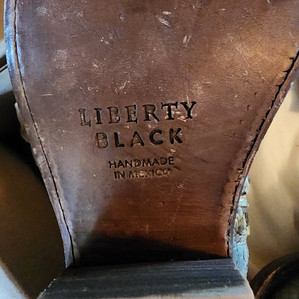 Worn Once "Liberty Black" Brand..Studded Python B… - image 4